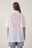 Camron Crochet Shirt, WHITE - alternate image 3