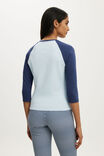 Ford 3/4 Sleeve Fitted Raglan Tee, LCN FORD BRONCO / SEASIDE BLUE - example image 3