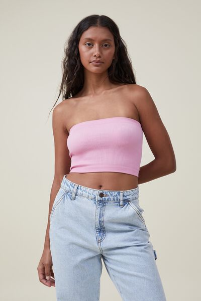 Seamless Ellie Tube Top, BUBBLY PINK