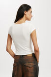 Hailey Textured Short Sleeve, VINTAGE WHITE - example image 3