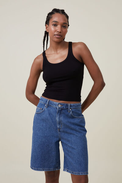 Cotton On Jean Shorts Size 4 mid classic 91 Blue Deni… - Gem