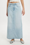 Saia - Blake Denim Maxi Skirt, CRYSTAL BLUE - vista alternativa 4