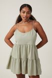 Summer Tiered Mini Dress, DESERT SAGE - alternate image 1