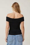 Chloe Off The Shoulder Top, BLACK - alternate image 3