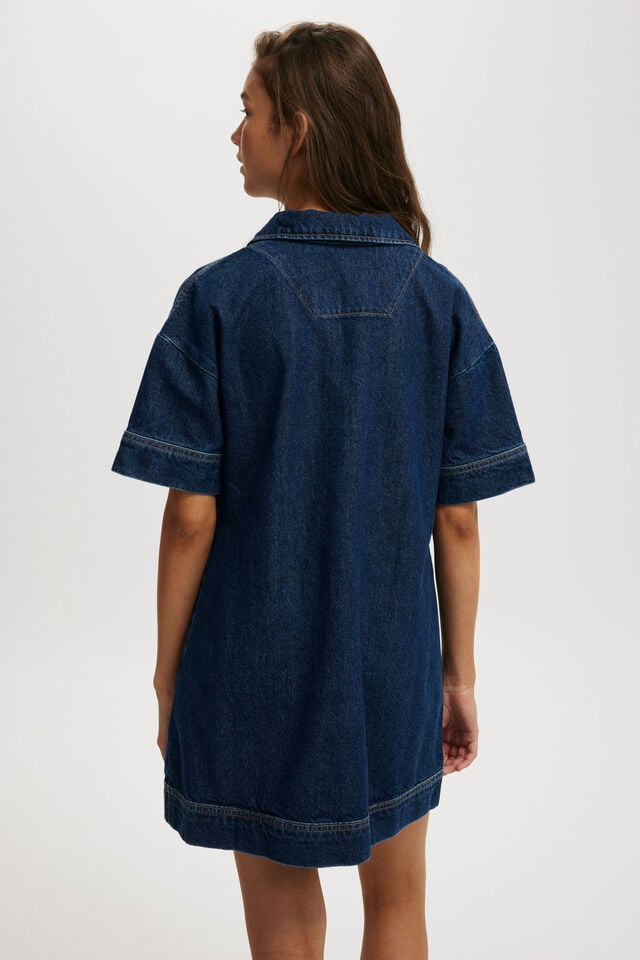 Tia Denim Dress, NORDIC BLUE