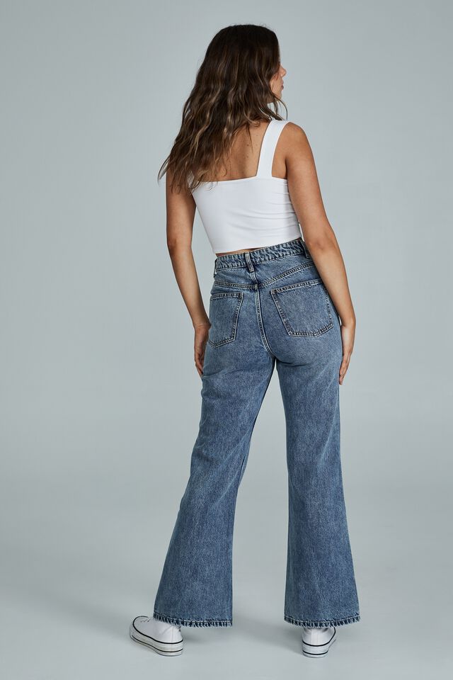 Relaxed Flare Jean, WATEGOS BLUE RIP
