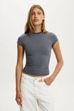 All Day Crew Tee, MADI STRIPE MOONLIGHT SHADOW/WEATHERED BLUE - example image 1