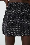 Petite Pleated Mini Skirt, POPPY POLKA DOT BLACK