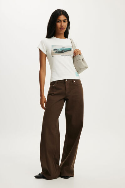 The Lcn Graphic Tiny Tee, LCN FORD VINTAGE WHITE/FORD MUSTANG