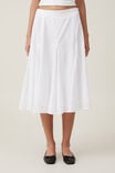 Margot Godet Midi Skirt, WHITE - alternate image 4