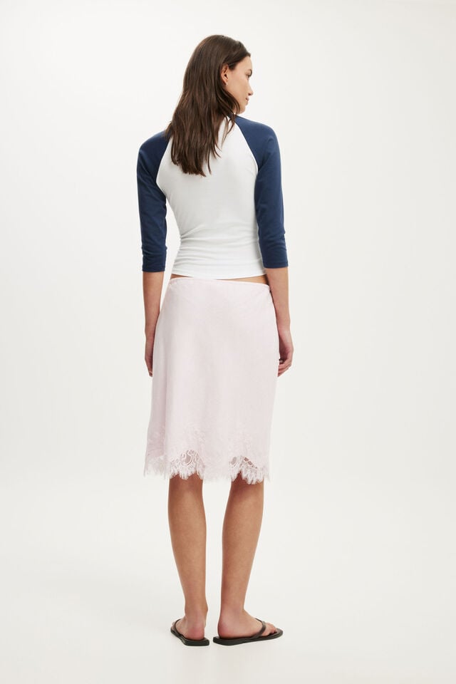 Celeste Lace Midi Skirt, BABYDOLL PINK