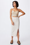 Saia - Essential Split Midi Skirt, TAUPE - vista de exemplo 1