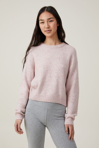 Everything Crew Neck Pullover, DUSTY ROSE NEP