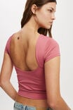 Cleo Low Back Tee, SUGAR PLUM - alternate image 4