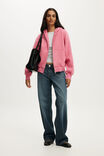 Waffle Zip Through Hoodie, CARRIE PINK - example image 2