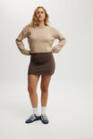 Roll Over Boat Neck Pullover, MID TAUPE - alternate image 4