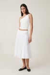 Margot Godet Midi Skirt, WHITE - alternate image 1