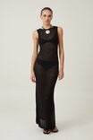 Nova Crochet Maxi Dress, BLACK - alternate image 1