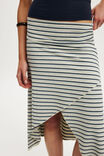 Maple Asymmetric Midi Skirt, ESME STRIPE - example image 3