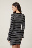 Stripe Knit Mini Dress, TRE STRIPE BLACK - alternate image 3