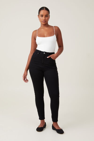 Calça - Curvy High Stretch Skinny Jean, BLACK