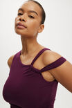 Addison Twist One Shoulder Top, BLACKBERRY BELLE - example image 2