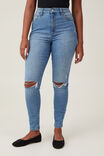 Calça - Curvy High Stretch Skinny Jean, BELLS BLUE RIP - vista alternativa 3