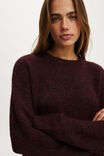 Luxe Crew Sweater, DREAMY DEEP POMEGRANTE - example image 4