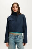 Arlo Funnel Neck Jacket, NAVY - example image 1