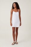 Haven V Neck Mini Dress, WHITE - alternate image 2