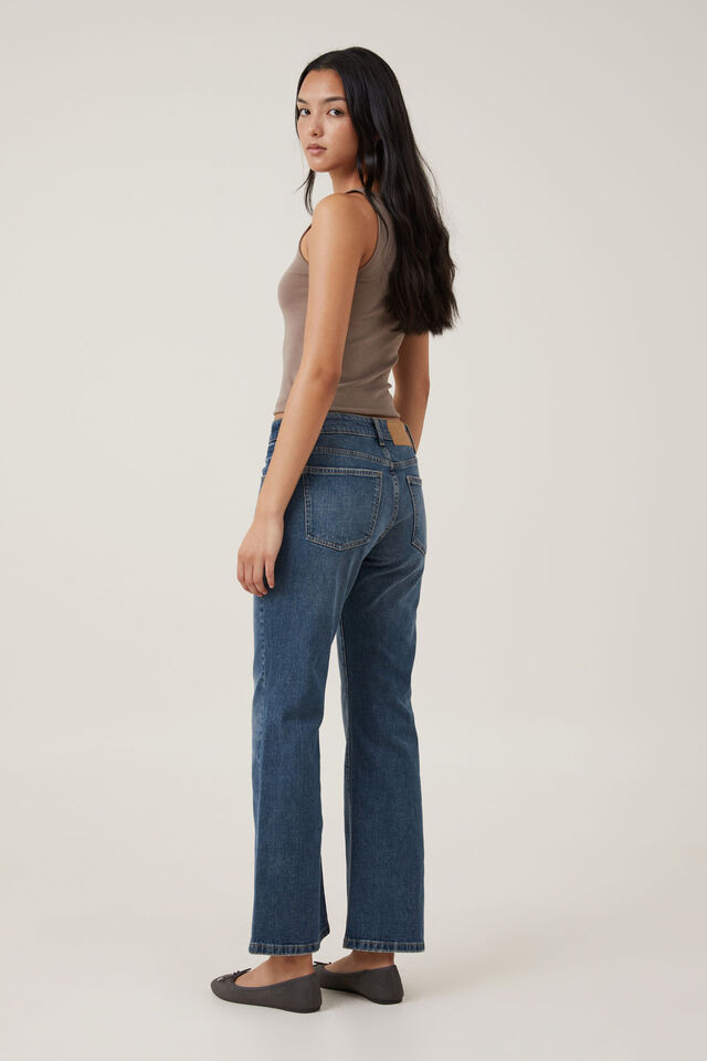 Stretch Bootcut Flare Jean Asia Fit, BOTTLE BLUE