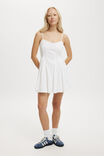 Kelly Godet Mini Dress, WHITE - alternate image 2