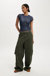 Ashley Mesh Short Sleeve Top, PRINTED DENIM SEAM - example image 2