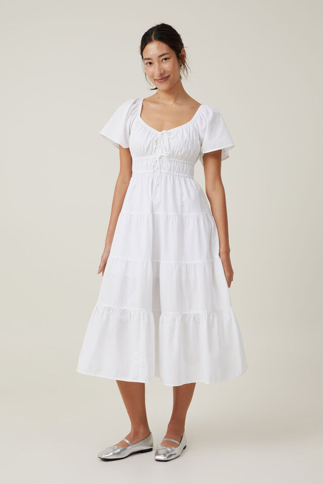 Maeve Cotton Maxi Dress, WHITE