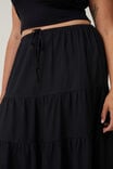 Haven Tiered Maxi Skirt, BLACK - alternate image 3