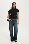 Nikki Button Through Blouse, BLACK - example image 2