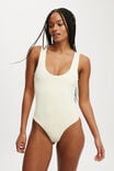 Cleo Scoop Neck Low Back Bodysuit, LEMON ICING - alternate image 5