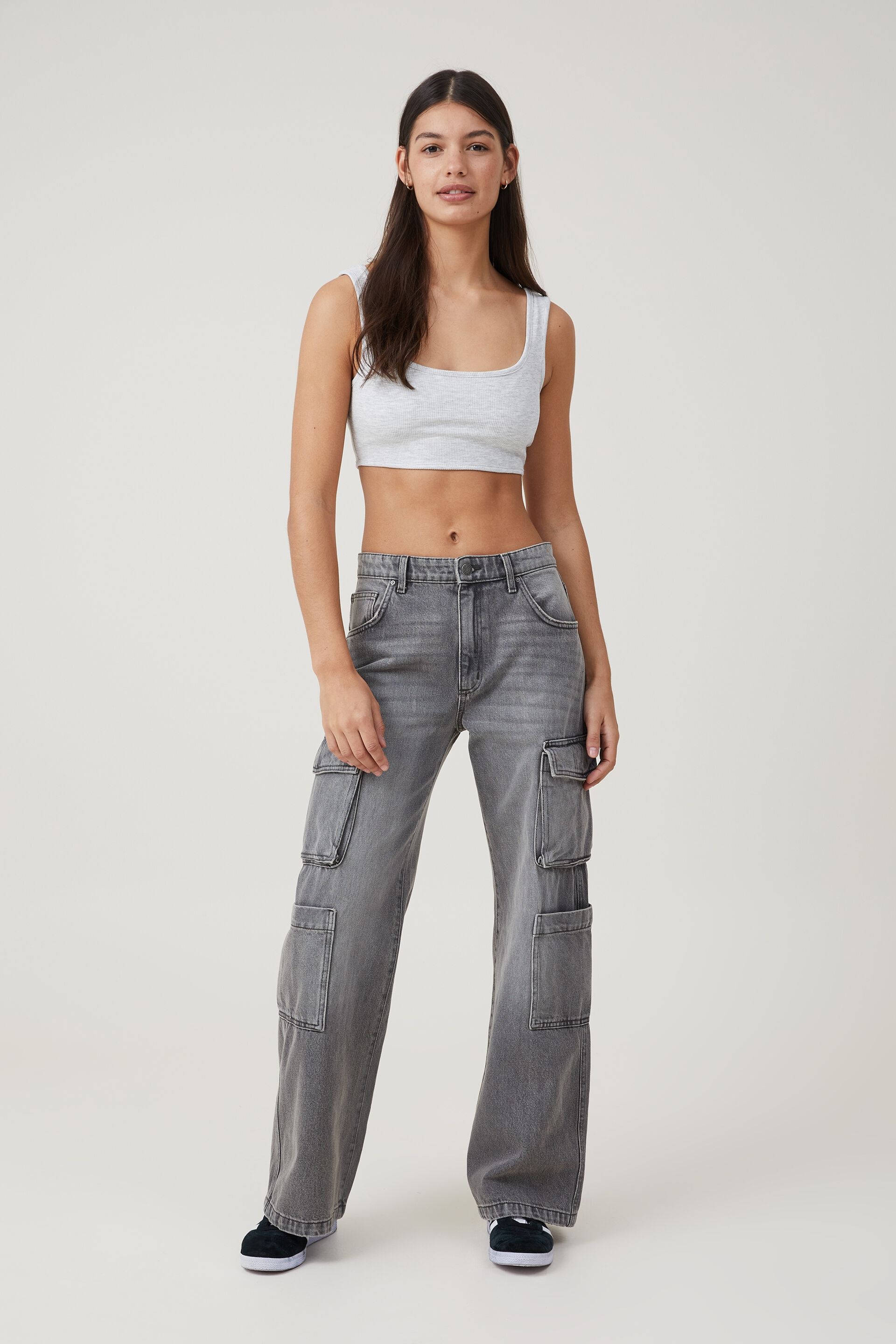 Cotton On loose straight jeans in palm blue | ASOS