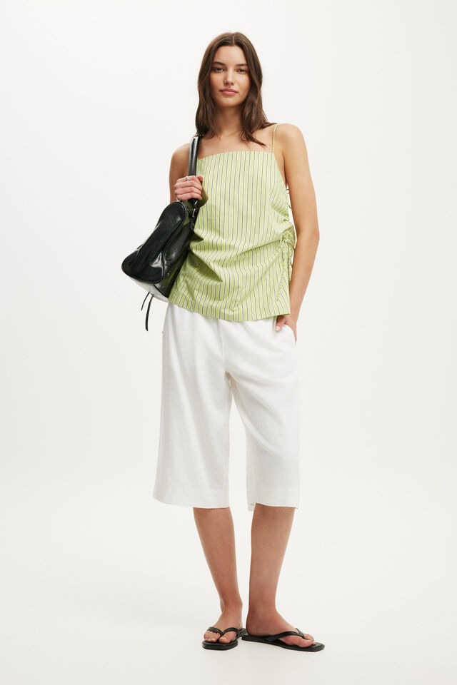 Ella Square Neck Cami, PIXIE GREEN STRIPE