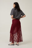 Lace Panel Maxi Skirt, SANGRIA - alternate image 2