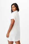 Curve Shirt Dress, WHITE