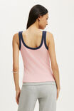 Blake Rib Scoop Tank, FLAMINGO FIZZ/SHADOW NAVY BIND - example image 3