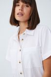 Scout Mini Shirt Dress, WHITE - alternate image 4