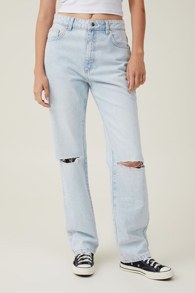 Long Straight Jean, ICE BLUE RIP