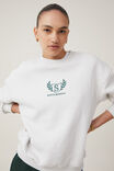 Classic Fleece Graphic Crew Sweatshirt, SANTA MONICA / VINTAGE WHITE - alternate image 4