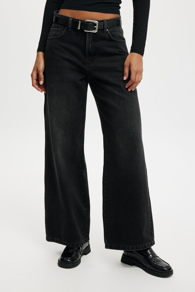 Relaxed Wide Jean, BLACK PEPPER