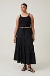 Haven Tiered Maxi Skirt, BLACK - alternate image 1
