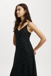 Haven V Neck Maxi Dress, POLKA DOT BLACK - alternate image 2