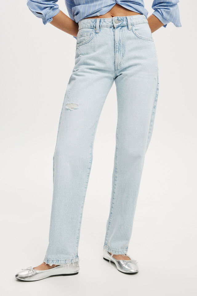 Original Straight Jean, CRYSTAL BLUE/WASH POCKET