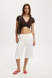 Bri Cropped Cardi Tee, DARK OAK - example image 2